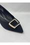 Ll2725 Satin Material Imported Stone Special Buckle Galvanized Special Pad Inside the Heel Heel Shoes Black - 6