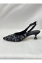 Ll2722 Imported Stone-Embellished Material Special Galvanized Detail Imported Heel-To-Heel Evening Dress Shoes Black - 4