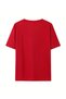 Women's Oversized V-Neck T-Shirt with Sakura Flower and Butterfly Print - 2