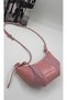 Women's Croissant Model Women's Shoulder Bag with Wrinkled Leather Detail - 3