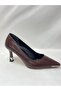 Ll2727 Skin-Textured Leather Material Three-Part Metal Special Stone Embroidered Design Galvanized Heel Heels K - 3
