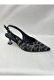 Ll2722 Imported Stone-Embellished Material Special Galvanized Detail Imported Heel-To-Heel Evening Dress Shoes Black - 3