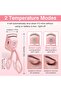 Heated Eyelash Curler – Electric USB Rechargeable Lash Curler for Quick Natural Curling - 7