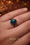 خاتم نحاسي رائع من الكريزوكول الطبيعي (حجر النوم)