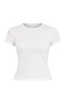 White Crew Neck Ultra Soft Women's Short Sleeve Bodysuit - 2