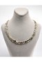 Women's Dorika and Tattoo Textured Sequin Detailed Gold Silver Necklace