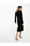 Vi̇lla Bi̇si̇klet Yaka Basic Midi Dress - 4