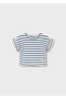 Baby Girl Patterned Short Sleeve T-Shirt Cream 01082 - 4