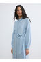Lcw Modest Blue Striped Belted Poplin Shirt Dress with Nevavm Difference - S6Kg30Z8-Leh - 2