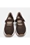 Large Size Women's Genuine Leather Nubuck Sports Shoes 41-42-43-44-Brown Nubuck - 3
