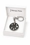 Anime Moon Phases Destiny Keychain Metal Silver Color Patterned Teen Adult Gift - 3