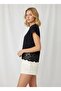 26018 100% Cotton Crew Neck Lace Detail Combed Cotton Blouse 26018 - 2
