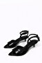 Noah Women's Heeled Wrinkled Leather Sandals Black - 2