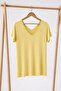 Front and Back V-Neck Basic Viscose Blend T-Shirt - 8