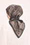 Viscose Velora Scarf Four Seasons Wave Pattern Smoky Dark Green 90X90 - 5