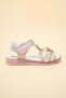 Şirinbebe Orthopedic Girls' Sandals with Powder Butterfly Detail - 4