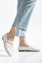 Women's Ballet Flats White Bretli Trok Stone Oval Shape - 4