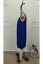 Women's Turtleneck Off-The-Shoulder Pleated Short Janjan Crepe Dress - 7