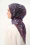 Viscose Velora Scarf Four Seasons Etro Pattern Pale Purple 90X90 - 3
