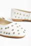 Women's Ballet Flats White Bretli Trok Stone Oval Shape - 2