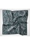 Viscose Velora Scarf Four Seasons Etro Pattern Petrol Green 90X90 - 5