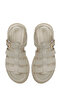 26S-3009 Beige Women's Thick Sole Sandals - 4
