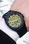 Original Steel Case Sapphire Glass Silicone Band Men Wristwatch 10 Atm Water Resistant