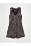 AE Button-Front Pinafore Mini Dress
