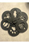 5-Piece Coffee Stencil Set 9X12 cm Bioplastic Cat, Heart, Paw, Coffee Bean