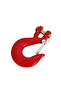 خطاف BMB Clevis Sip Wide Hook مع مشبك 3/8 طن - خطاف رفع ثقيل الوزن