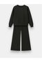 Girl's Teenage Stone Detailed Casual Loose Wide Leg 2-Piece Tracksuit Set 9-16 Years Old - 2