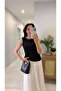 Alen Black Lace Back Sleeveless Knitwear - 3