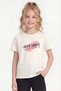 Girl's Round Neck T-Shirt with Print Detail - 2
