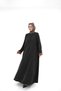 Sare Cupra Biyeli Sleeve Folded Abaya – Black - Brown - 2