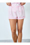 Pink Striped Bow Print Shirt and Shorts Set - 5