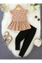 Girls Heart Print Top and Pants Set - 2