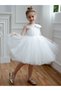 Girls One Shoulder Bow Detail Mesh Party Dress