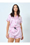 Pack of 3 - Striped Buttoned Shirt, Shorts and Pyjama Set - 4