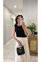 Alen Black Lace Back Sleeveless Knitwear - 2