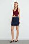 Mini Jean Skirt with Chain Belt Detail - 3