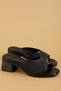 Women's Genuine Leather Short Heeled Daily Slippers Iz.12138 Black - 5