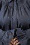 Antax Stone Embroidered Balloon Sleeve Denim Women's Top and Bottom Set - Anthracite / Black - 4