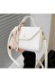 Small Size Faux Leather Cover with Scarf Detail Shoulder & Hand Bag - 5