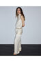 Satin Surface Wide Leg Pants - 5