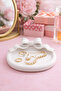 Bowknot Detailed Jewelry Organizer Tray Jewelry Organizer Ring Earring Stand (Plastic) - 2