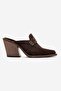 Valmine Women's Genuine Leather Western Slippers Brown Suede - 2