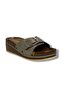 24301-26 Leather Anatomical Single Strap Padded Women's Slippers