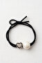Retro Pearl and Stone Heart Rubber Clasp - 3