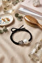 Retro Pearl and Stone Heart Rubber Clasp - 2
