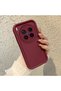 Vivo X300 Pro Compatible Shockproof Simple Claret Red Silicone Phone Case - 3